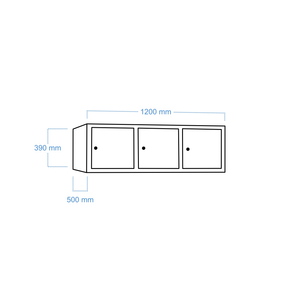 Aufsatzschrank, GARDR PLUS 3FF AC